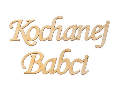 Napis Kochanej Babci ze sklejki