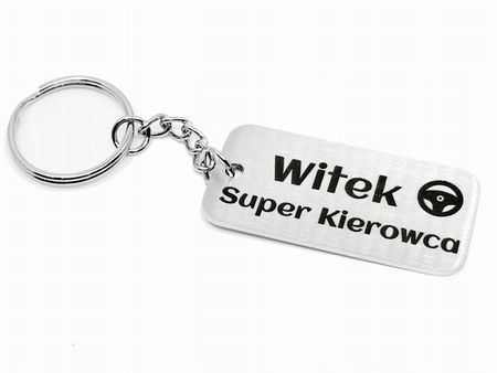 Brelok kierowcy Grawer imię nieśmiertelnik Stal