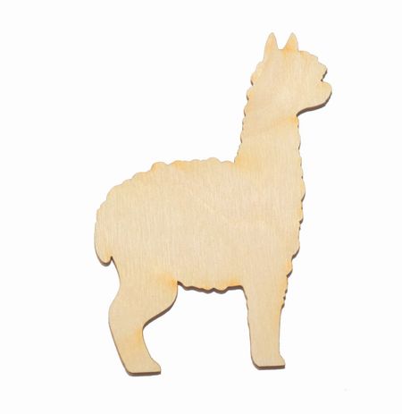 Alpaka drewniana ze sklejki 15cm dekor figurka