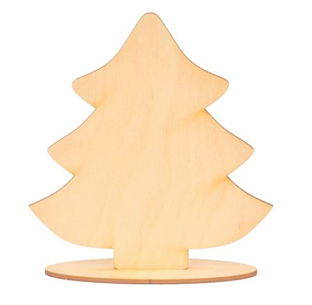 Drewniana Choinka na podstawce  ze sklejki 12cm