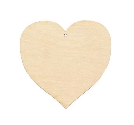 Serce zawieszka drewniana 10x10cm