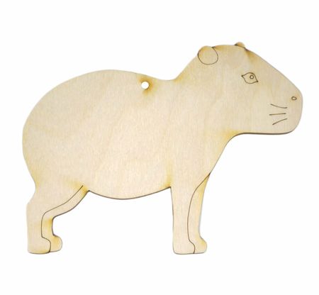 Kapibara drewniana ze sklejki 10x8cm