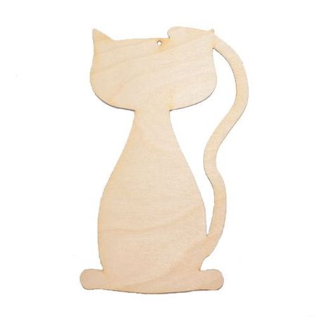 Kot dekor drewniany ze sklejki 24cm