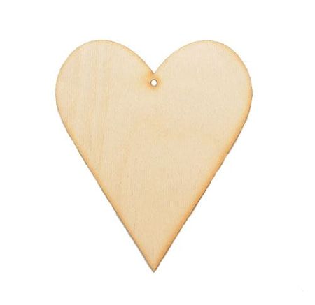 Serce drewniane zawieszka 12x10cm