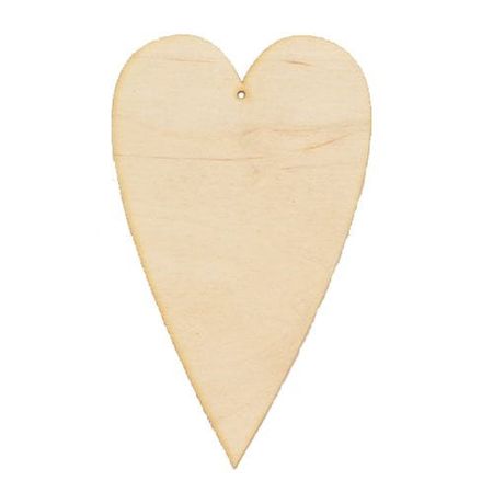 Serce podłużne ze sklejki 20x12cm
