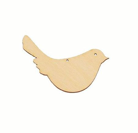 Ptaszek drewniany ze sklejki zawieszka 10,5 x 7,5cm