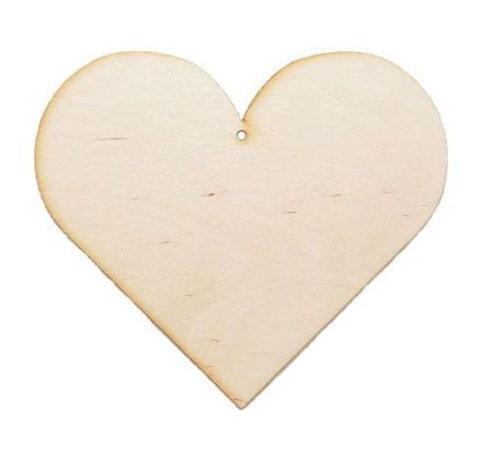 Drewniane Serce ze sklejki 15x13cm