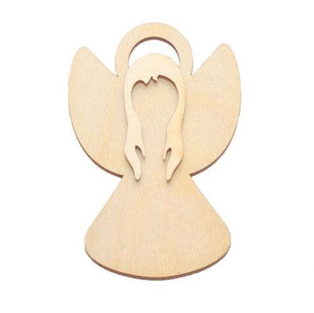 Aniołek ze sklejki składany 10cm