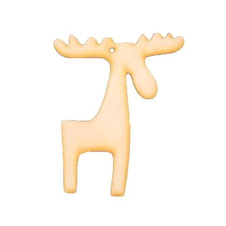 Łoś ze sklejki na choinkę dekor 10cm