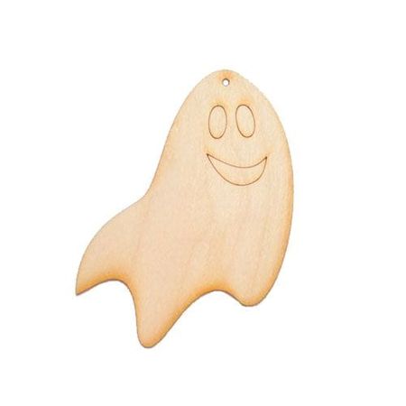 Duszek duch ze sklejki halloween 10cm