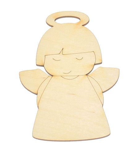Aniołek ze sklejki dekor drewniany 10cm