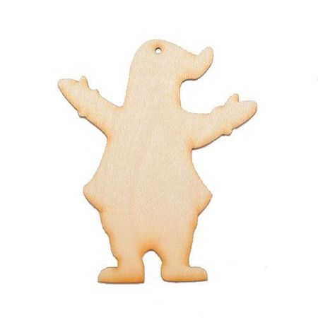 Mikołajek ze sklejki na choinkę 8cm