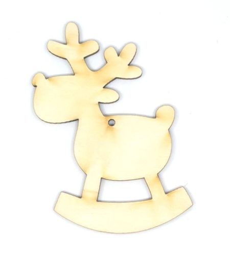 Reniferek ze sklejki zawieszka Renifer 8cm