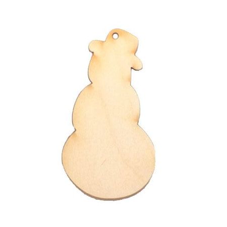 Bałwanek ze sklejki na choinkę dekor 8cm