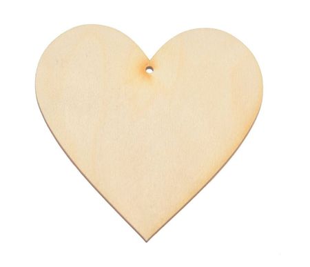Serce drewniane ze sklejki dekor 8x8cm