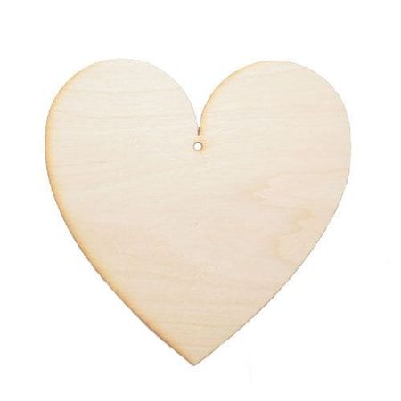 Serce drewniane ze sklejki dekor 15x15cm
