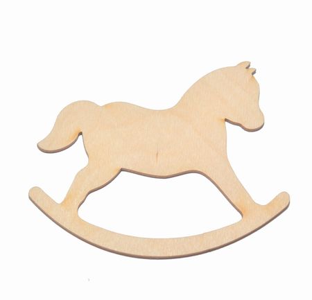 Konik na biegunach ze sklejki dekor 8cm