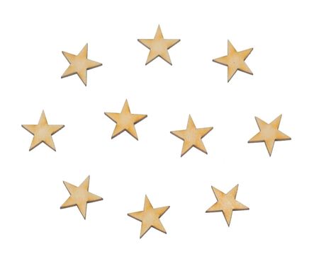 Scrapki drewniane gwiazdki ze sklejki 10szt.