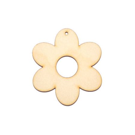 Kwiatek zawieszka dekor ze sklejki 8cm