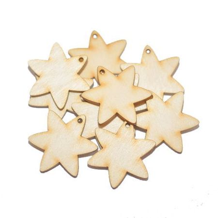 Gwiazdki scrapki drewniane 4cm