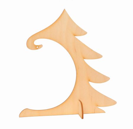 Stojak drewniany na bombkę choinka ze sklejki