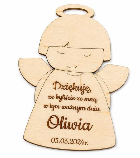 Aniołek podziękowanie na Komunię 10cm