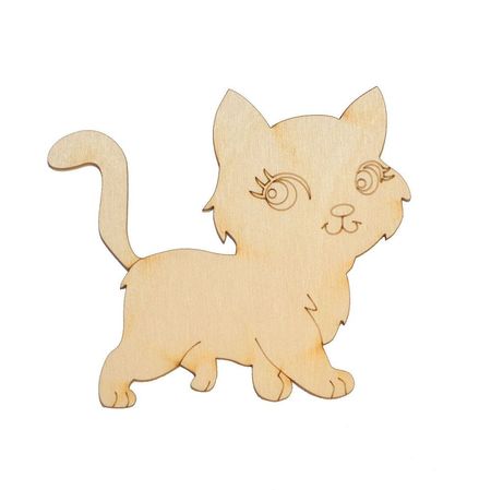 Kotek kot ze sklejki do ozdabiania 10cm