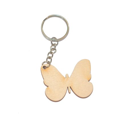 Brelok motyl motylek drewniany ze sklejki