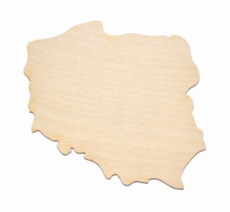 Mapa Polski drewniana 13x12cm