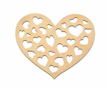 Serce ażurowe 12x7cm