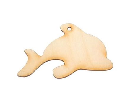 Delfinek ze sklejki do ozdabiania 10x5,5cm