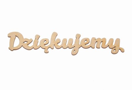 Napis Dziękujemy