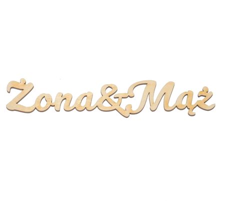 Napis Żona & Mąż