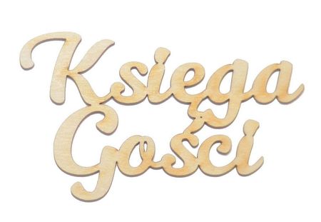Napis Księga Gości 10 cm