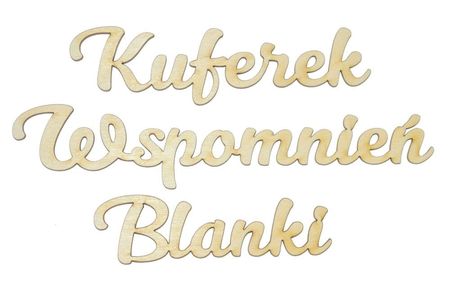 Napis Kuferek wspomnień + imię
