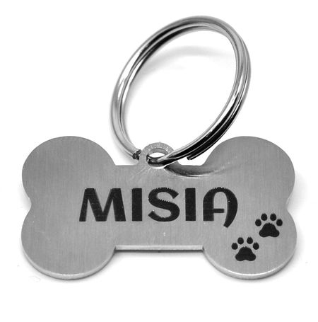 Identyfikator Adresówka dla psa ze stali Kostka Kość