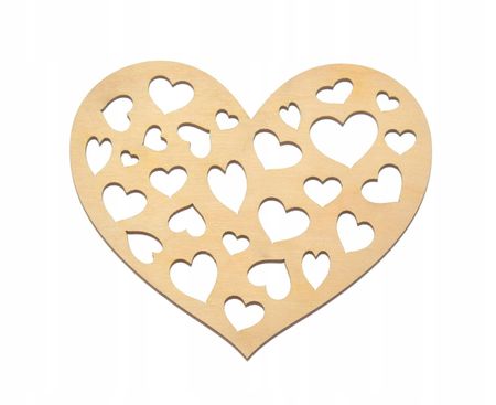 SERCE ażurowe 7x6cm