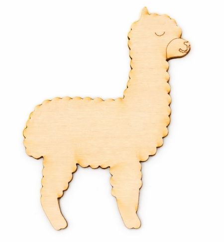 Alpaka Lama ze sklejki alpaki dekor 10cm